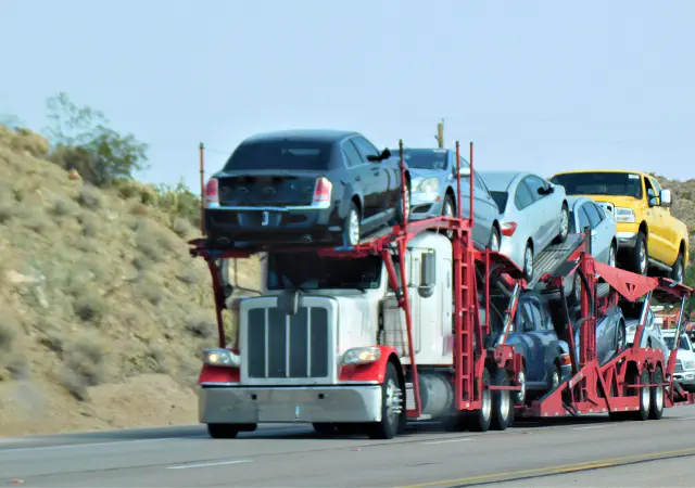 Cars on a car Hauler